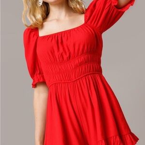 Blue Rain Pants & Jumpsuits | Francesca’s Red Body Jumpsuit